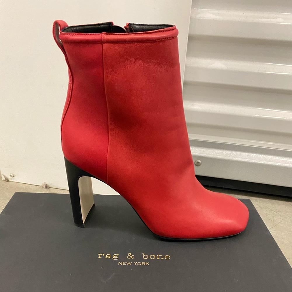 Rag & Bone Ellis Boot Red - Picture 1 of 5